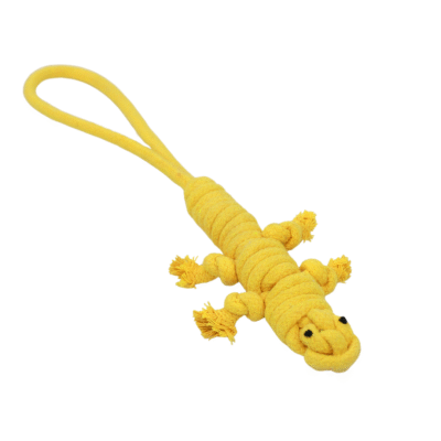 YellowLizardEcoFriendlyDogropeToys-1.png Yellow the Lizard Rope Toy