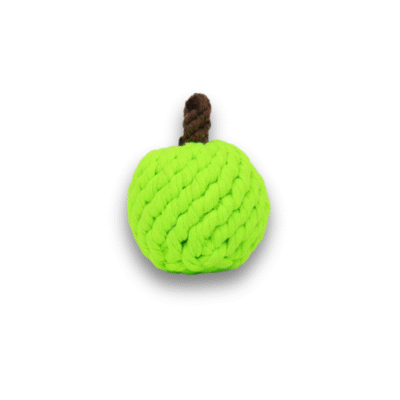 green_apple_dog_rope_toy.png Handmade Green Apple Rope Toy